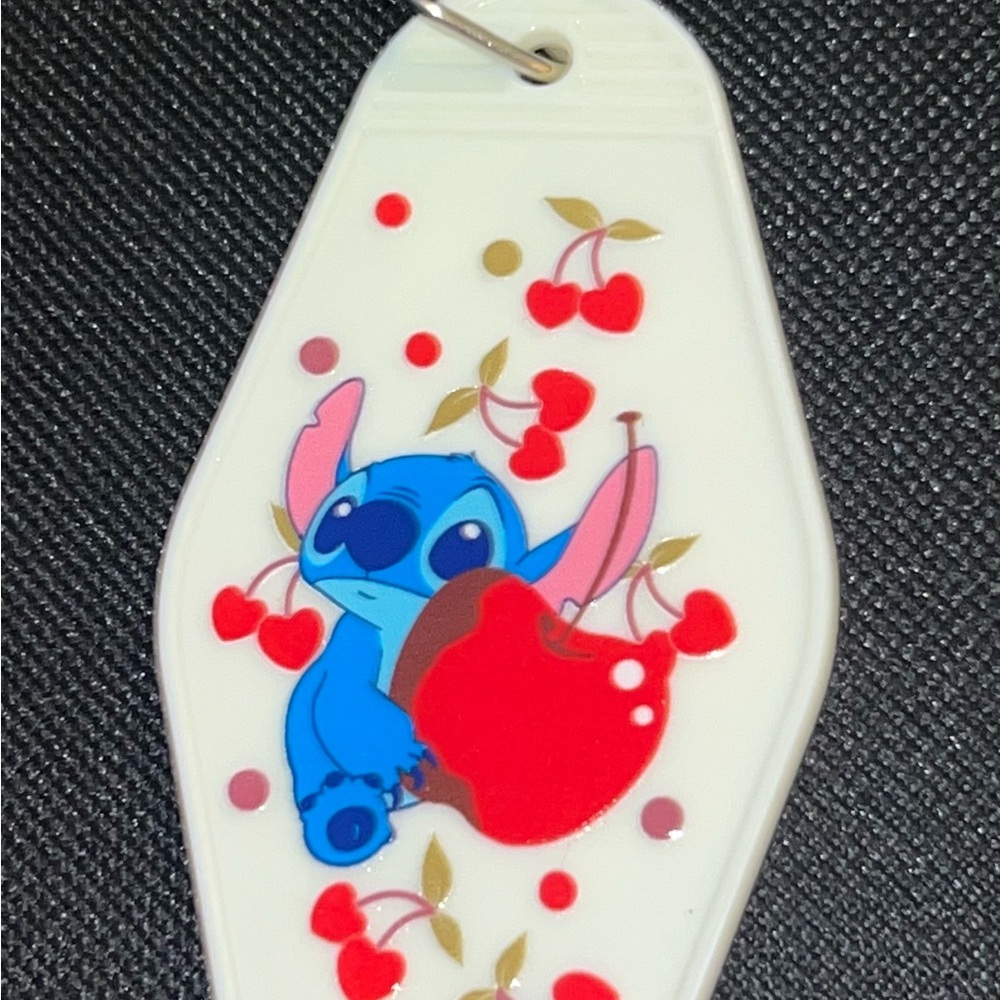 Blue Character with Cherries Keychain